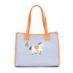 814325 Bella Horse Series Denim Print Shopping Bag